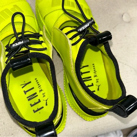 Puma By Rihanna Womens  Lemon Neon Avid Athleisure Lifestyle Fashion Sneakers - Picture 9 of 13